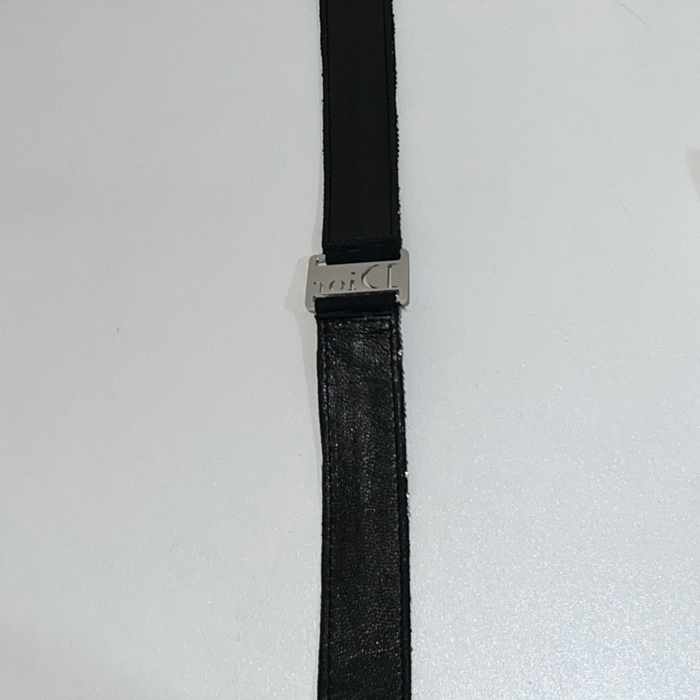 RARE Dior Leather Rhinestoned Choker Necklace - Picture 7 of 10